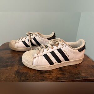 adidas Kids White and Black Sneakers